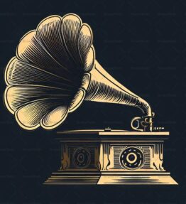 Antiker Grammophon